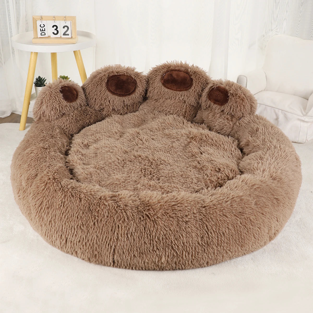 BeiYu Pet Fluffy Dog Bed Winter Warm Comfort Bedding
