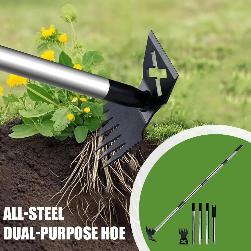 2 In 1 Weed Puller Tool With Extended Handle Garden