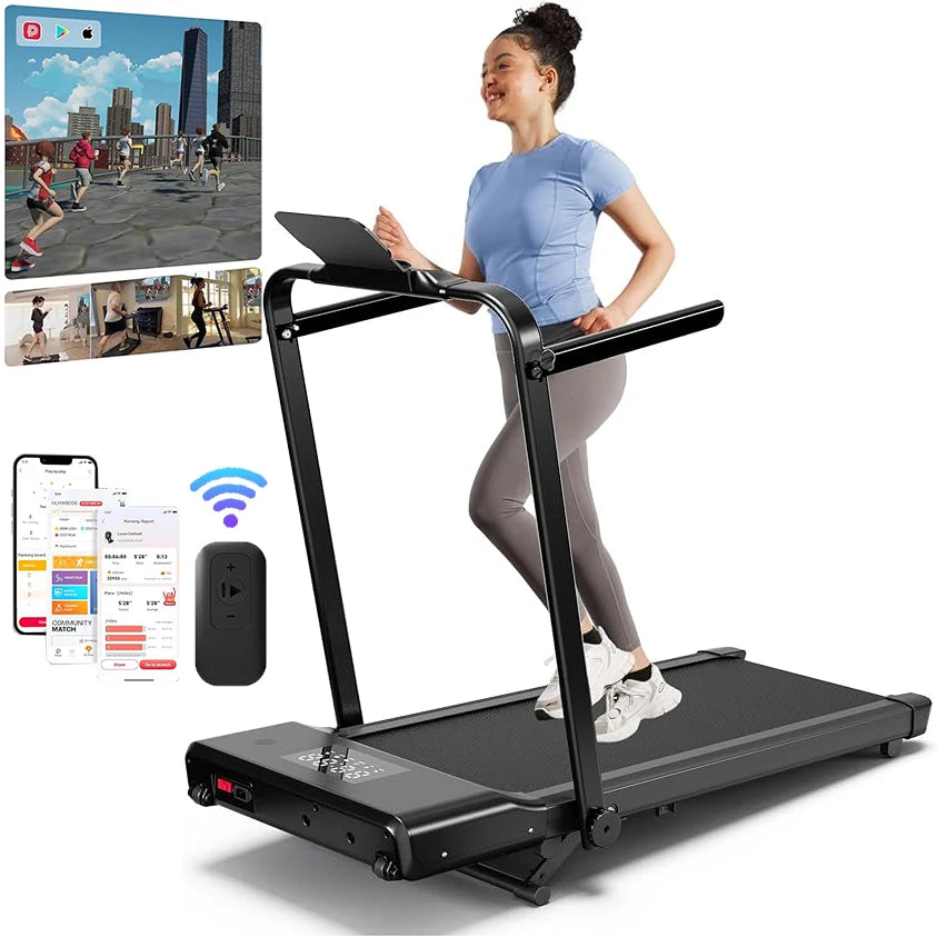 Under-Desk Walking Pad Treadmill With 9 Percent Incline LCD Display