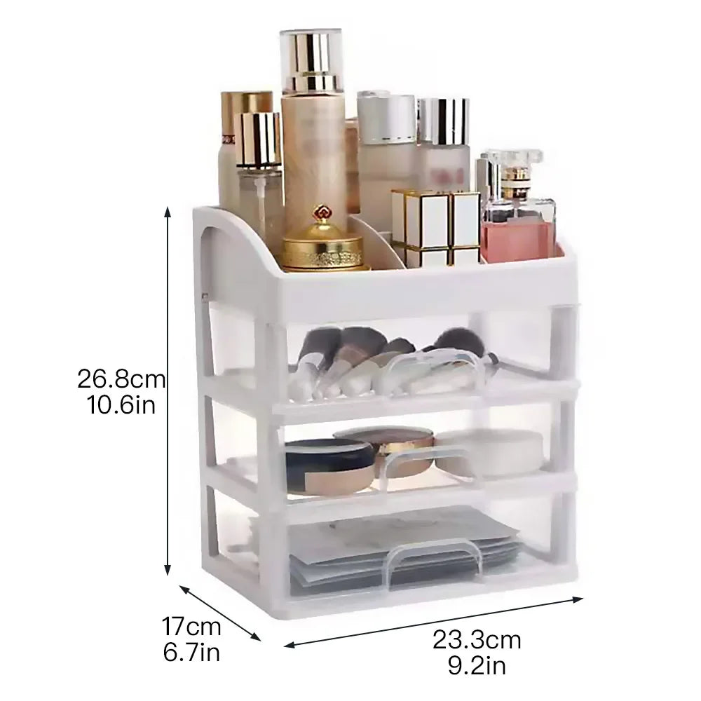 Makeup Case Jewelry Organizer Box Drawer Storage Plastic