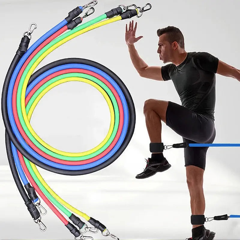 TPE Resistance Band Set With Door Anchor And Ankle Straps