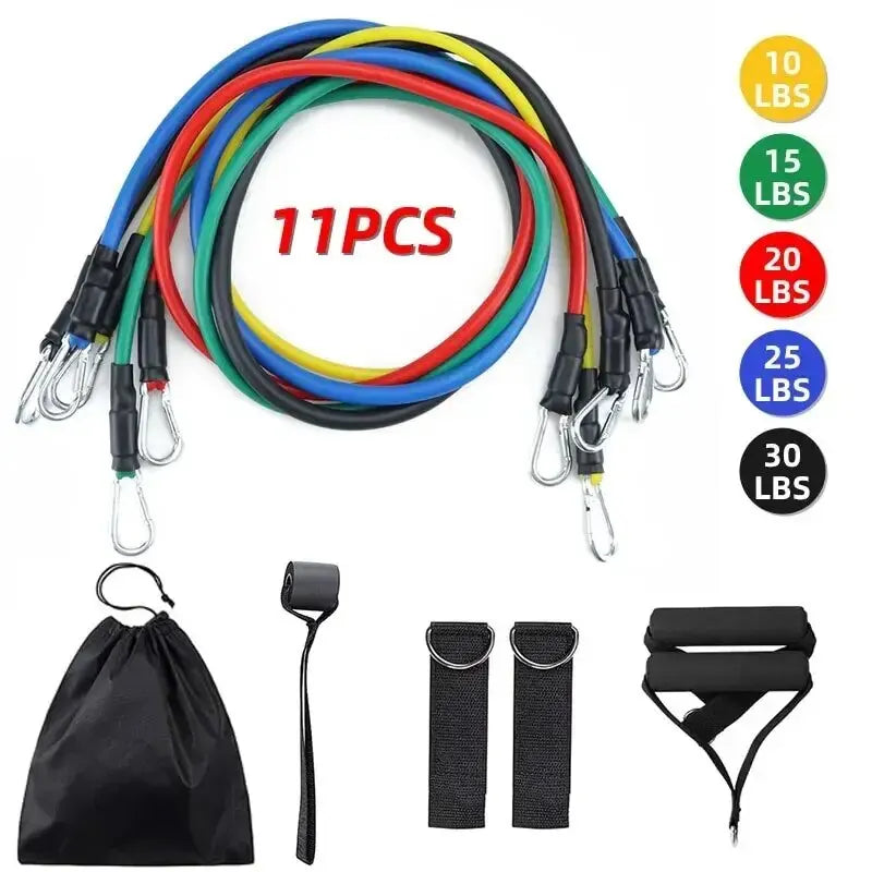 TPE Resistance Band Set With Door Anchor And Ankle Straps