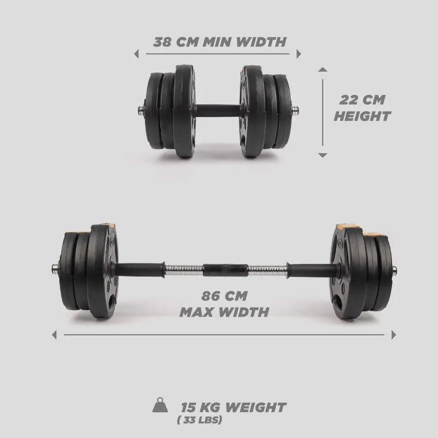 XMSJ 2-In-1 Dumbbell Barbell Set For Home Workout Strength Training