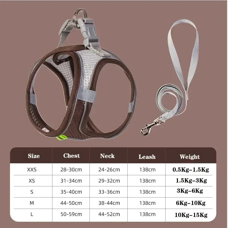 NONECN Soft Mesh Dog Harness Vest For Small Medium Dogs