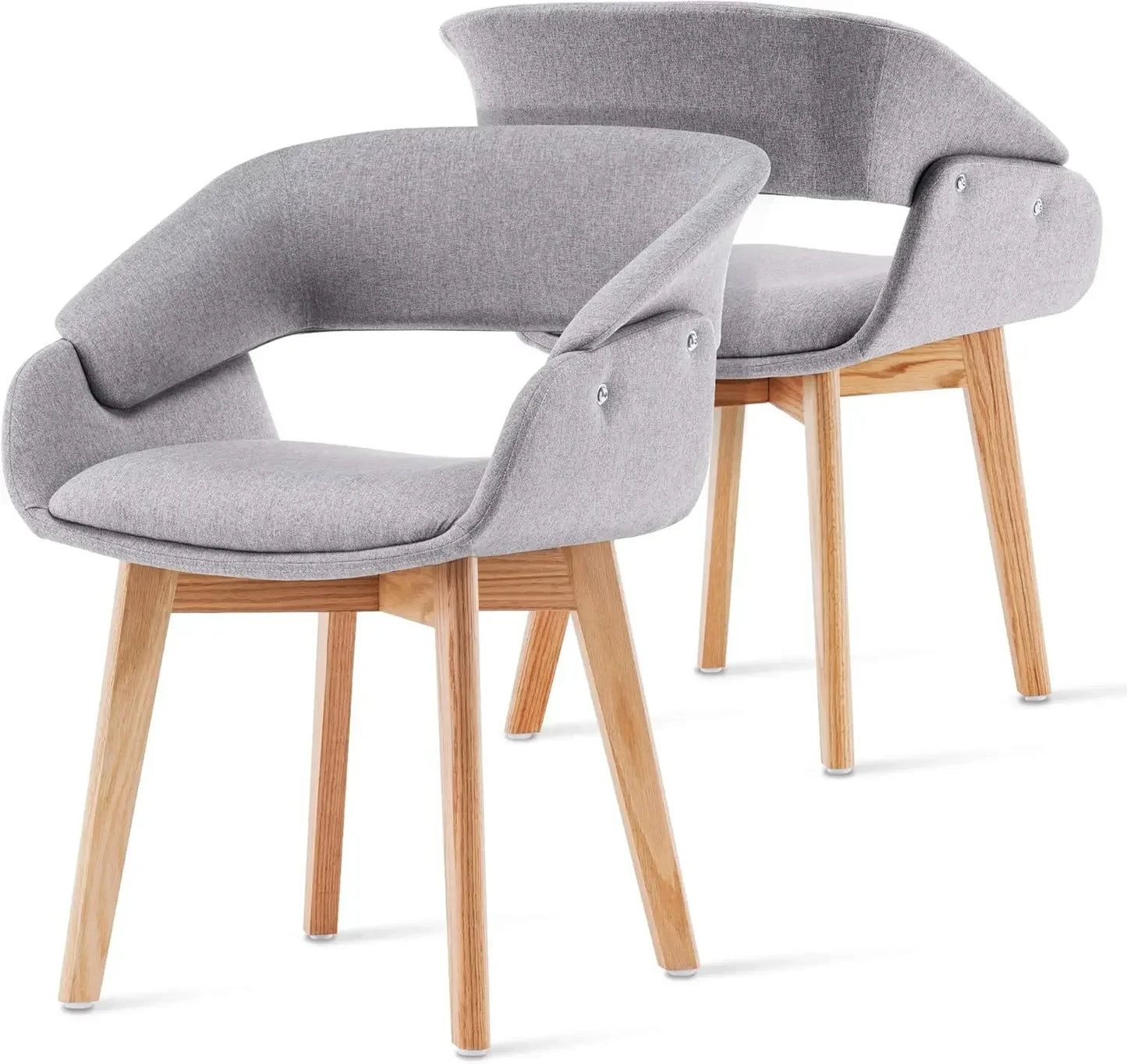 Guangbai Modern Faux Leather Dining Chairs Set of 2