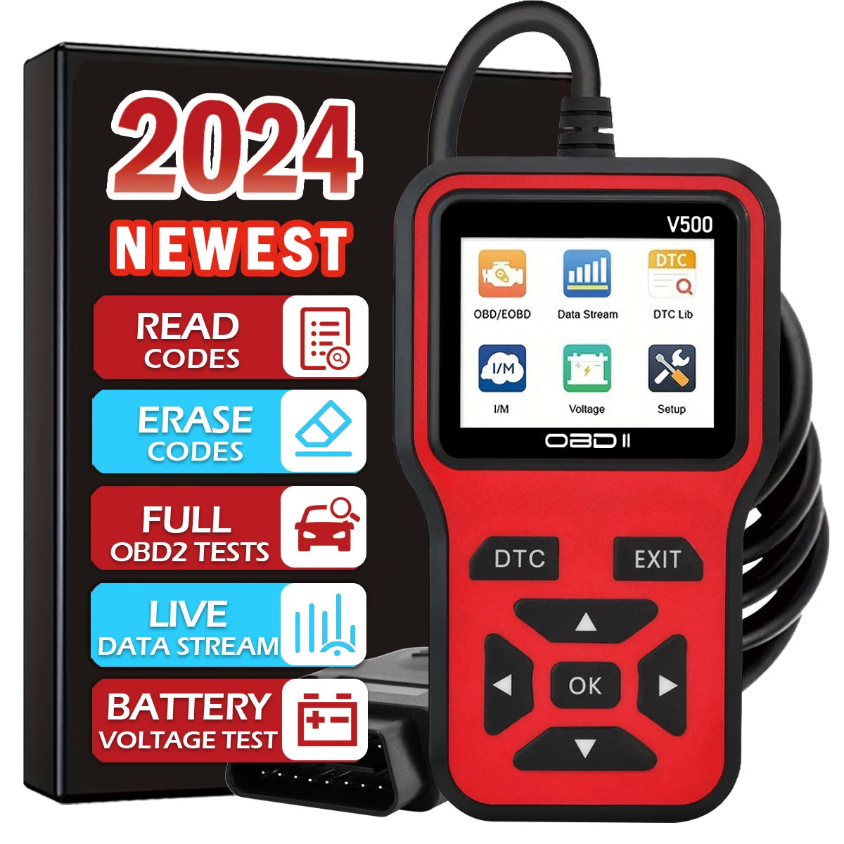 Car OBD2 Scanner Diagnostic Tool V500 Engine Fault Code Reader