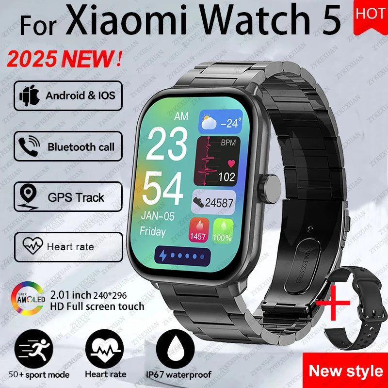Global Version Watch 5 AMOLED Smartwatch With GPS Heart Rate